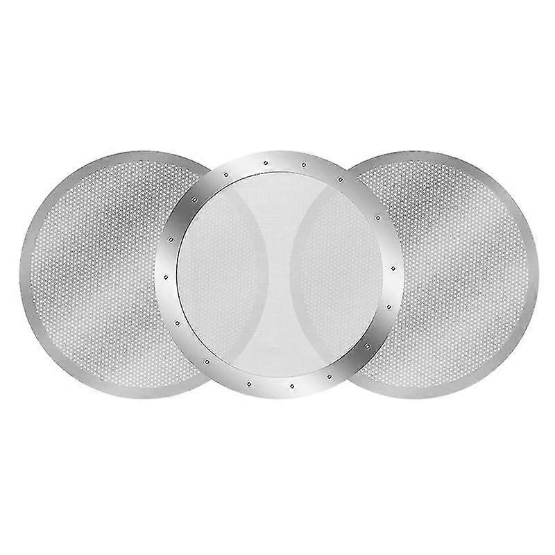 3 Pack Metal Reusable Coffee Filter Mesh For Coffee Maker Espresso Maker, Silver