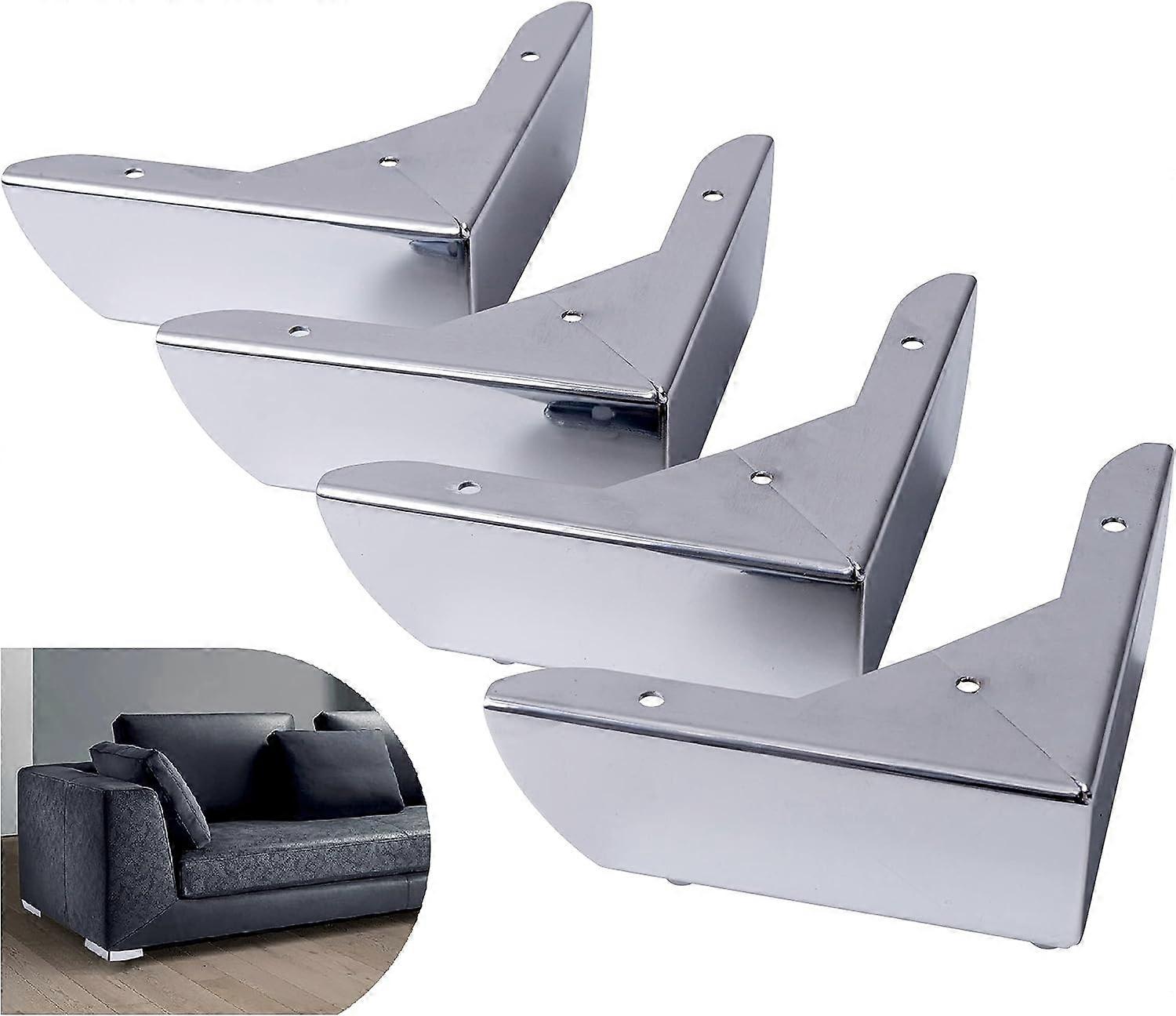 Feet for Furniture Set of 4 Metal Legs 50 mm