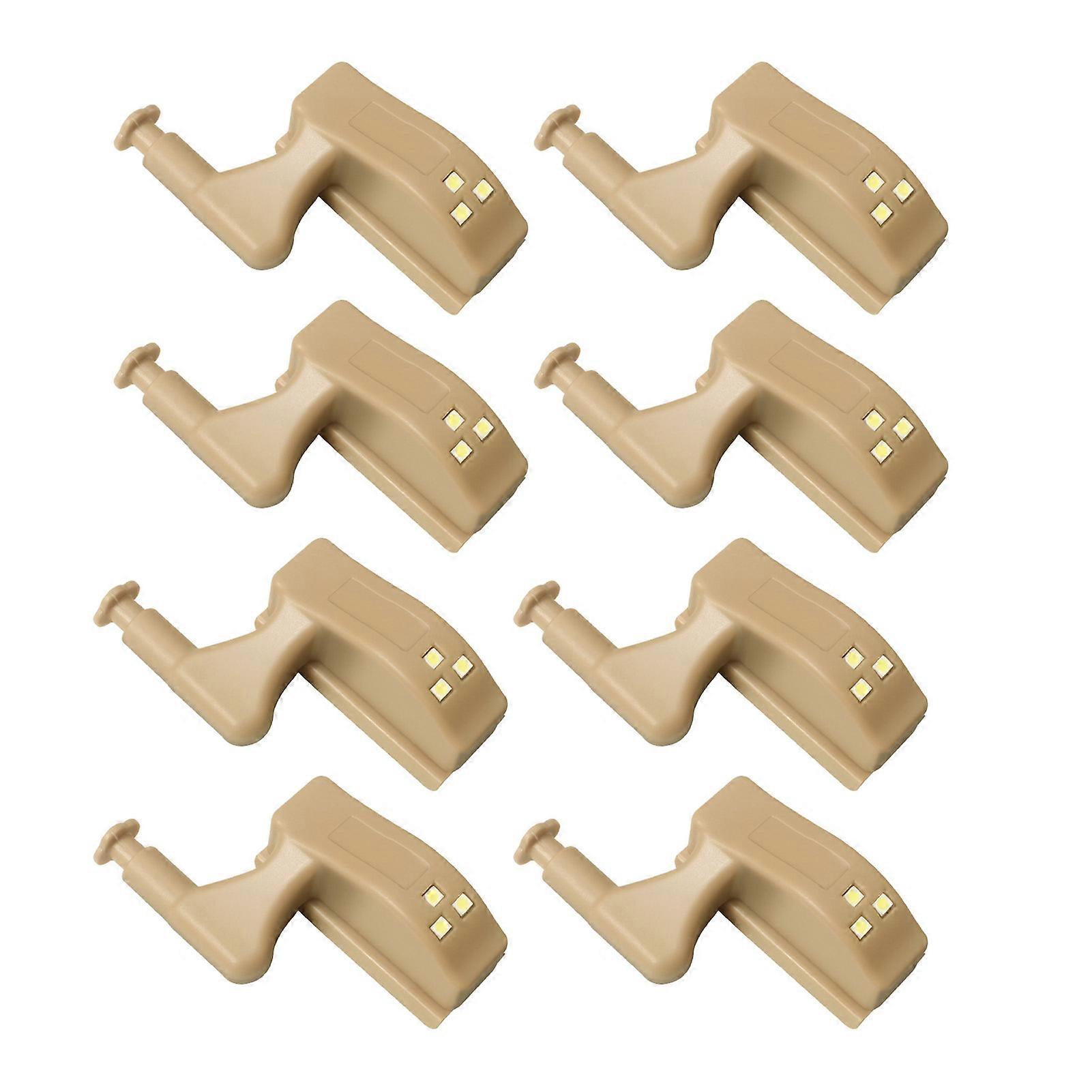 8Pcs Multifunction LED Hinge Light Battery Operated Universal Home Kitchen Living Room Cabinet Cupboard Closet Wardrobe Hinge Sensor Lamp
