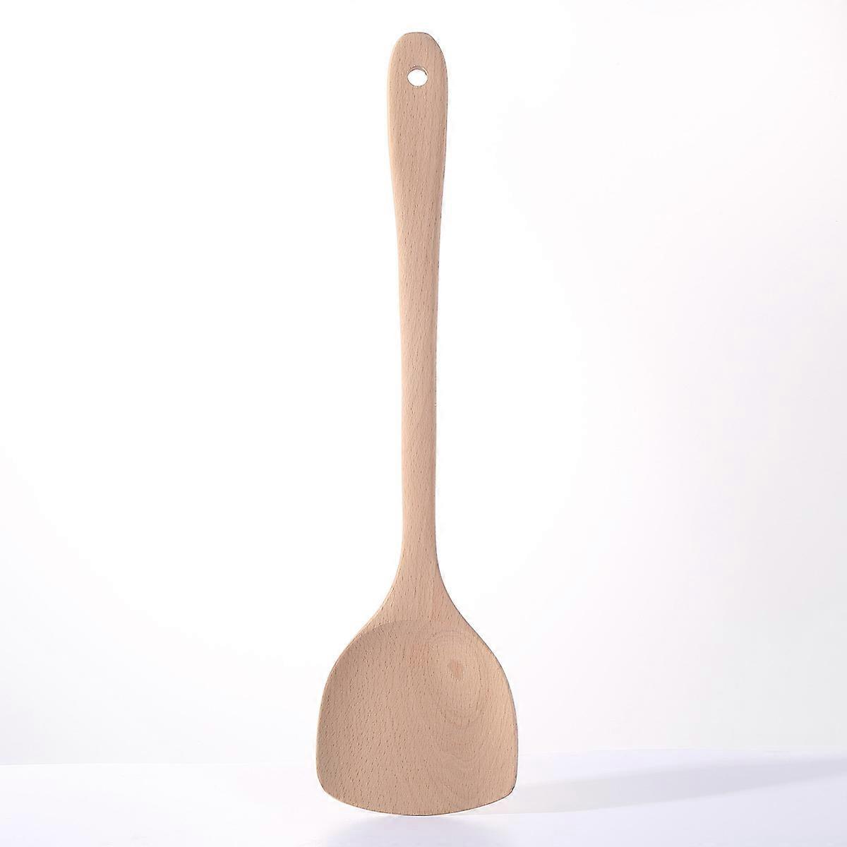 Solid Wooden Spatula, 2pcs 34.5*9.5 Medium Flat Spatula