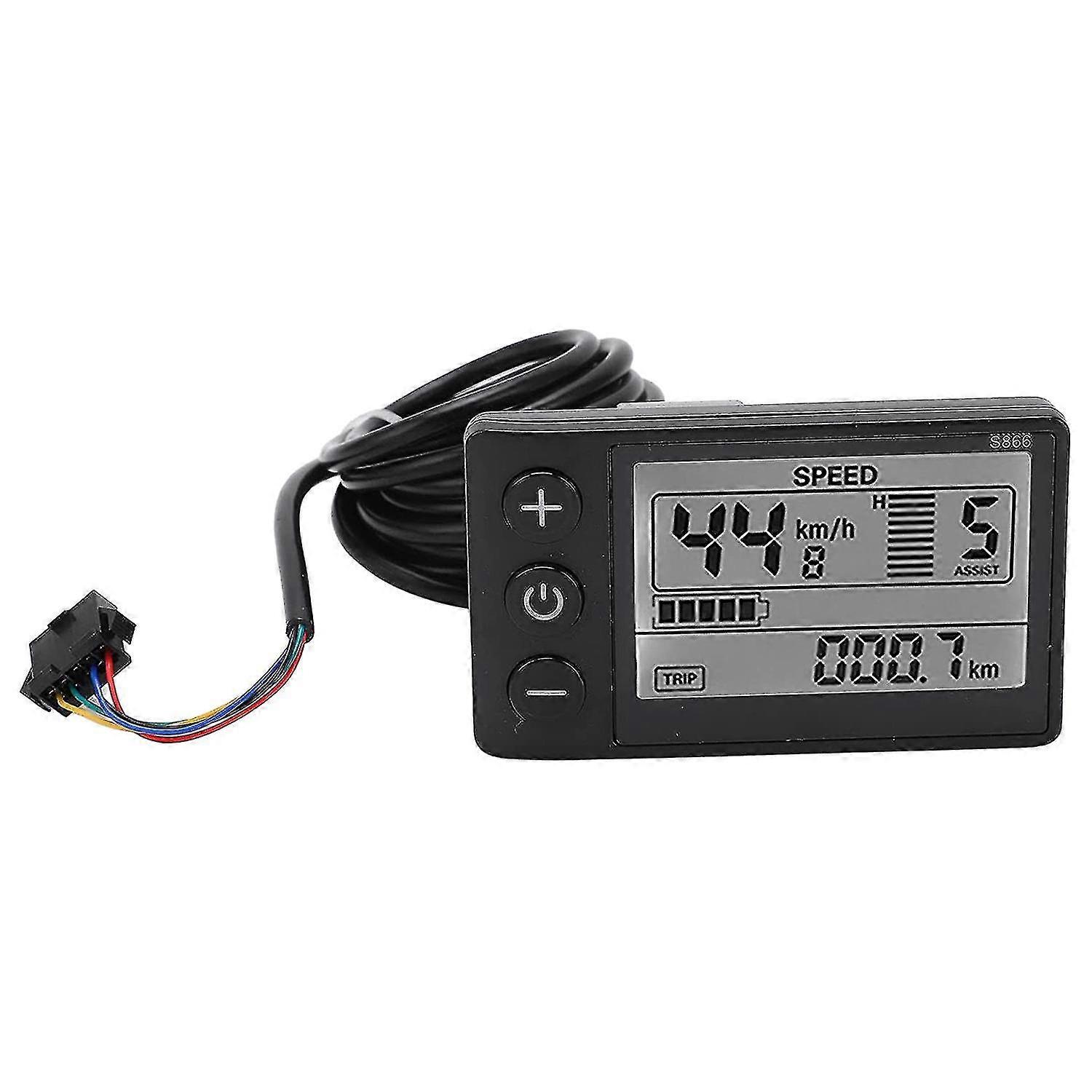Electric Bike Lcd Display, S866 Lcd Display Sm Plug Electric Bike Lcd Display Panel Ip65 Waterproof