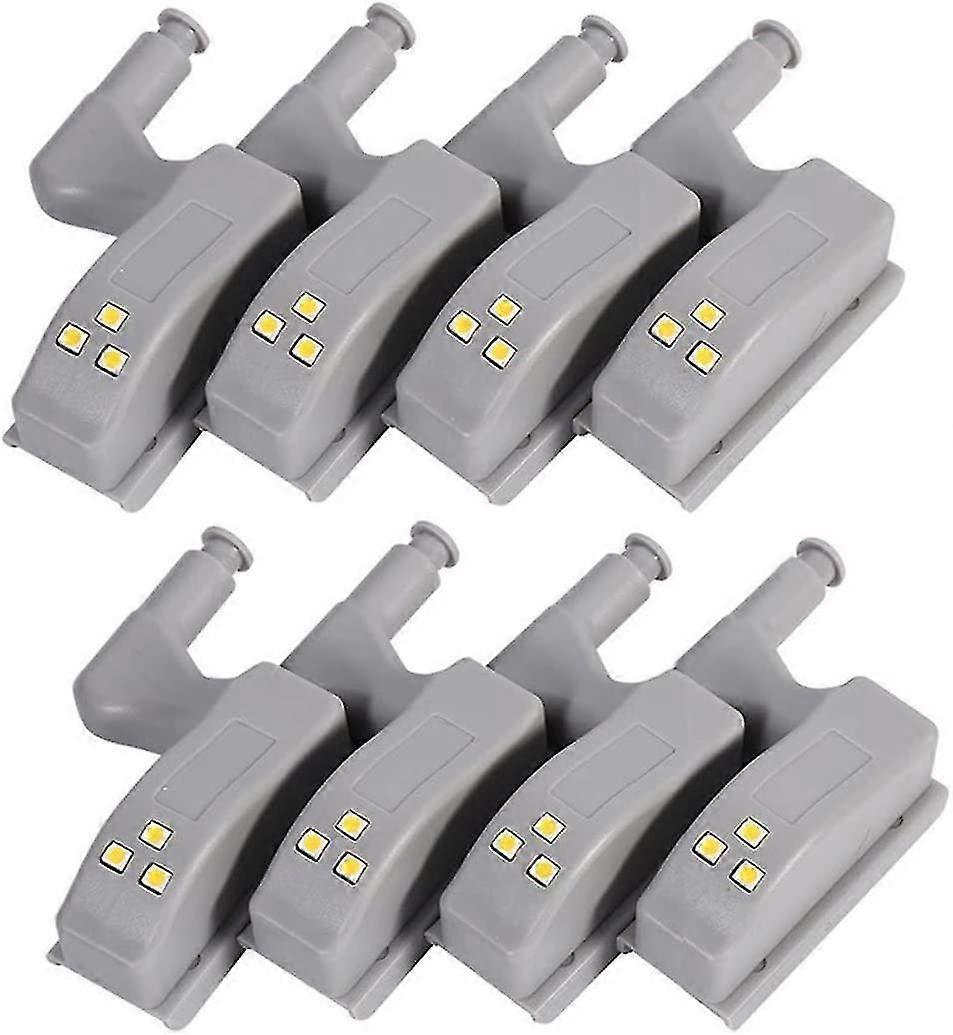 8pcs Cabinet Hinge Led Sensor Light, For Kitchen Cupboard, Wardrobe,sensor Night Lights - Lightingwhite  T