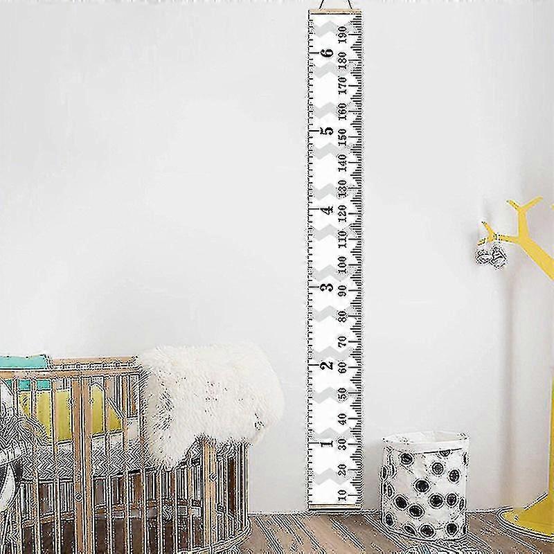 תרשים גדילה לילדים מסגרת עץ מסגרת בד ציור סרגל מדידת גובה מתינוק למבוגר