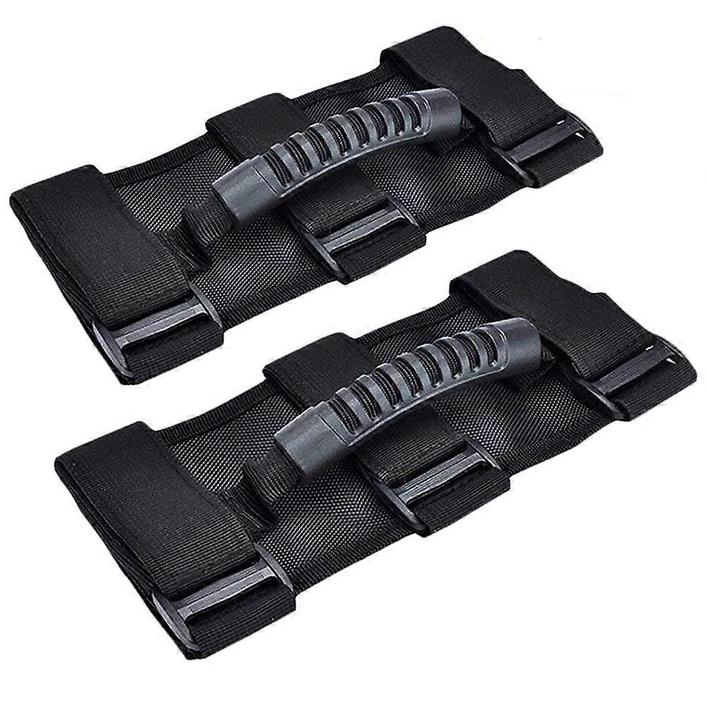 1Pair Grab Handle Compatible with Jeep Wrangler TJ YJ JK, RollBar Grab Handles Easy-to-Fit 3 Straps Design for 1987-2021 Models