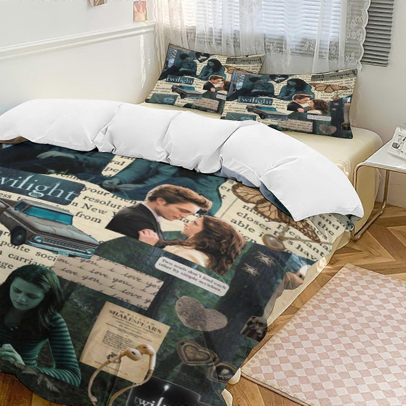 a2681 Lakan Twilight sängkläder set påslakan set med tecknad tema barnrum lakan iip2681