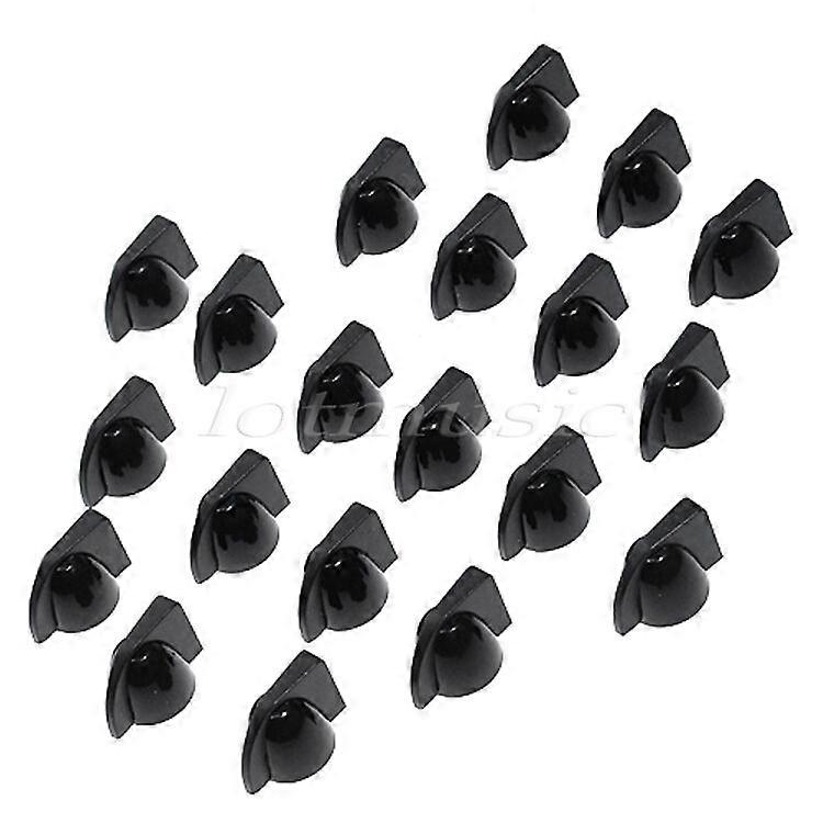 20 Pcs Chicken Head Guitar Knobs for Guitar Effect Pedal Amplifier Parts Black