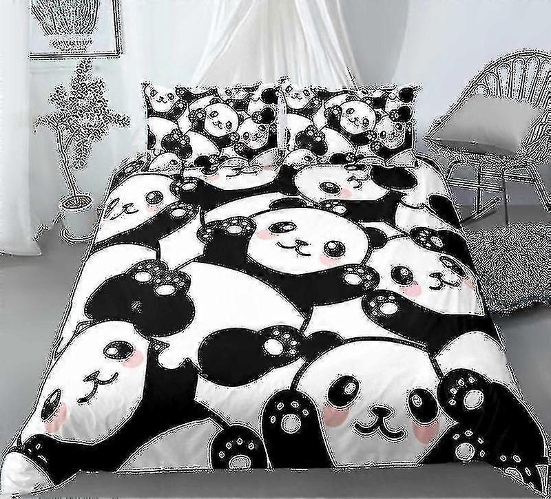 Xm-12# 3d Panda Animal Cute Kit Παπλωματοθήκη Σετ τριών τεμαχίων Σετ τεσσάρων τεμαχίων Σετ τεσσάρων τεμαχίων