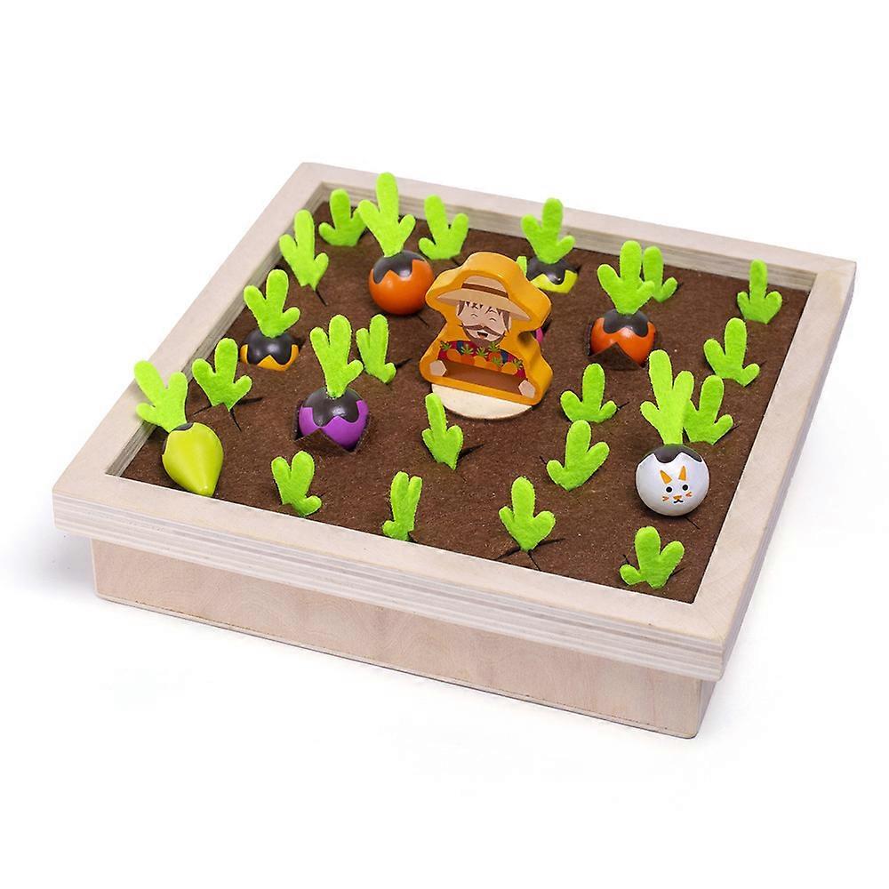 Multi-Functional Carrot Harvest Memory Chess: Visual Training, Color Recognition, Fine Motor Skills, and Imaginative Play - Safe and Endlessly Engagin