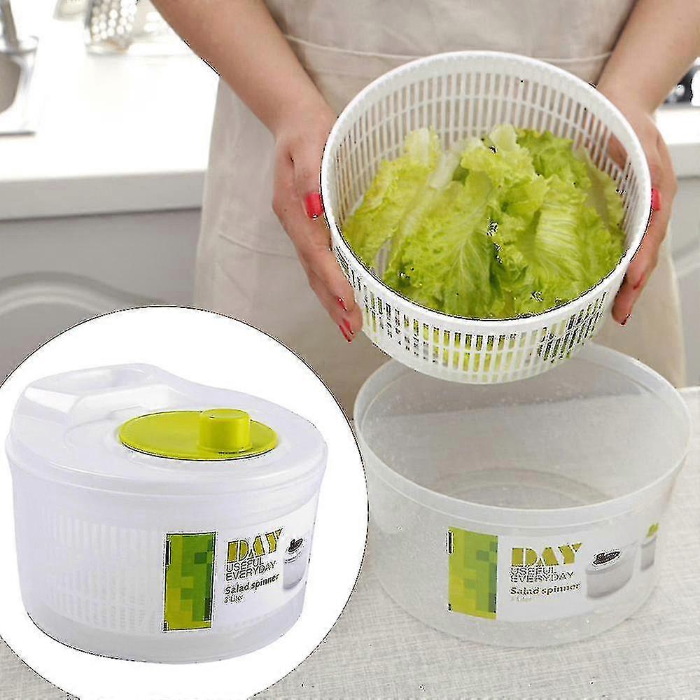 High Capacity Salad Spinner Multifunctional Kitchen Vegetable Leaf Fruit Dryer Drainer Colander Bowl