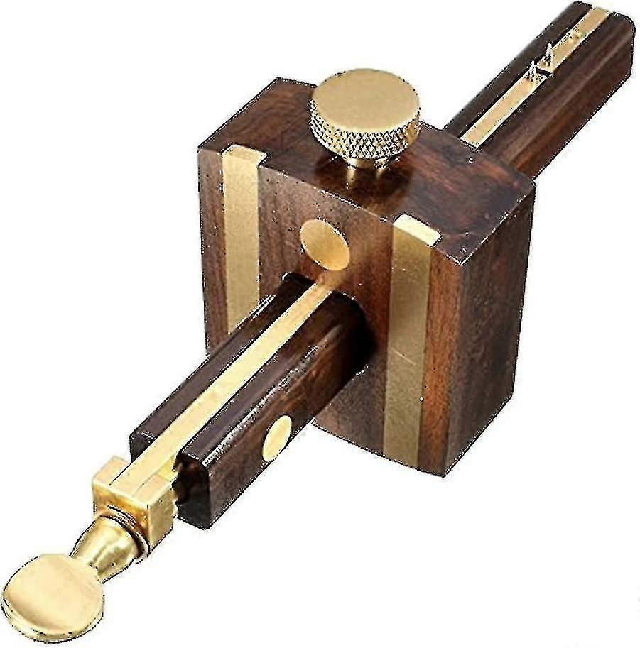 Holzmarkierungslehre, Einstecklehre Holzbearbeitung Schreibtiefe mit Messingschraubenmessgerät