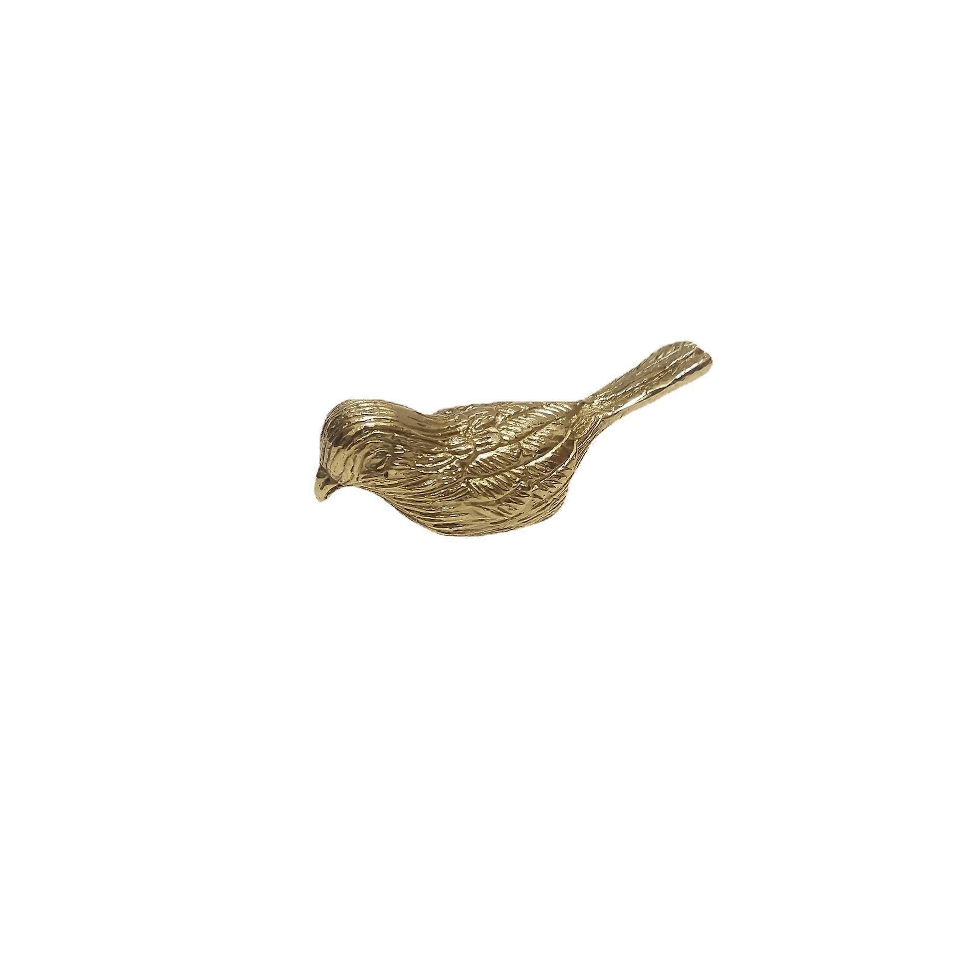 Pure Copper Bird Furniture Handle Delicate Small Bird Pull Handle (1pcs, gold)