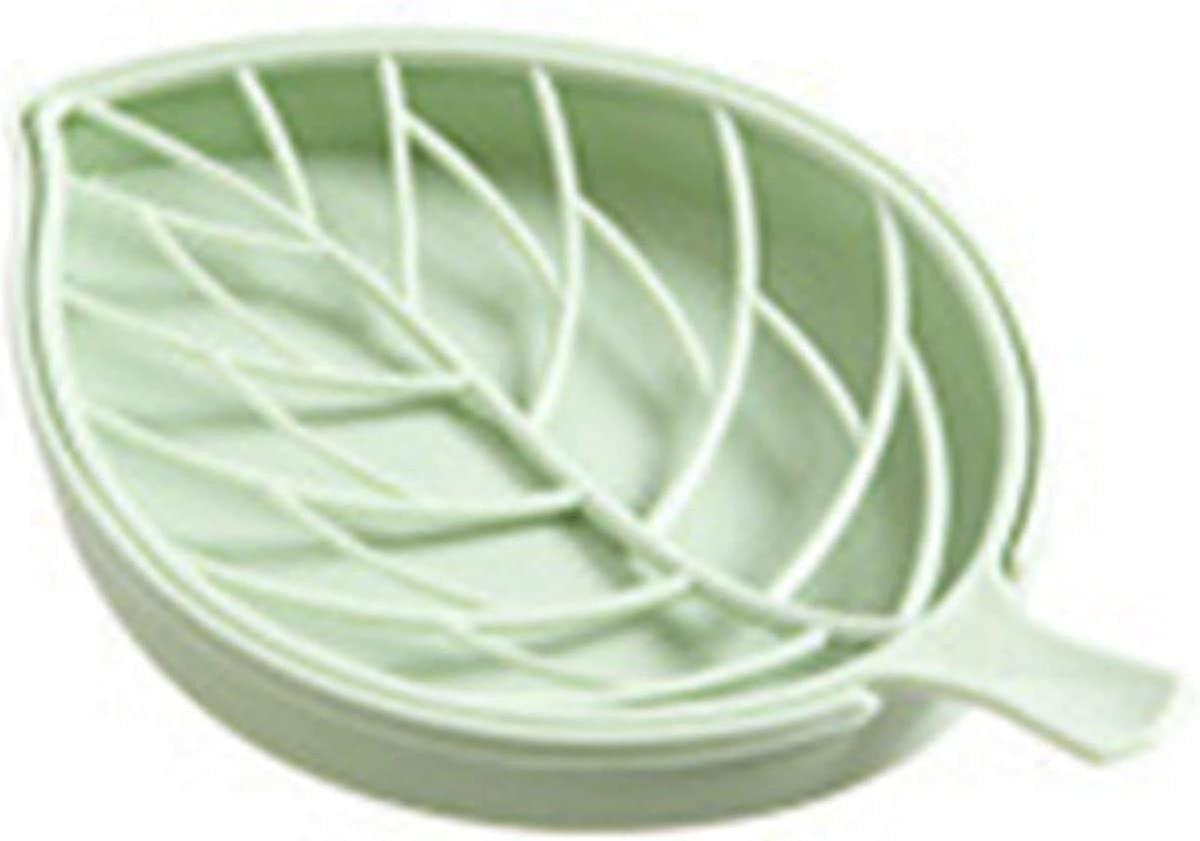 Double Layer Drain Soap Box Leaf Modeling Soap Dish Bathroom Accessories