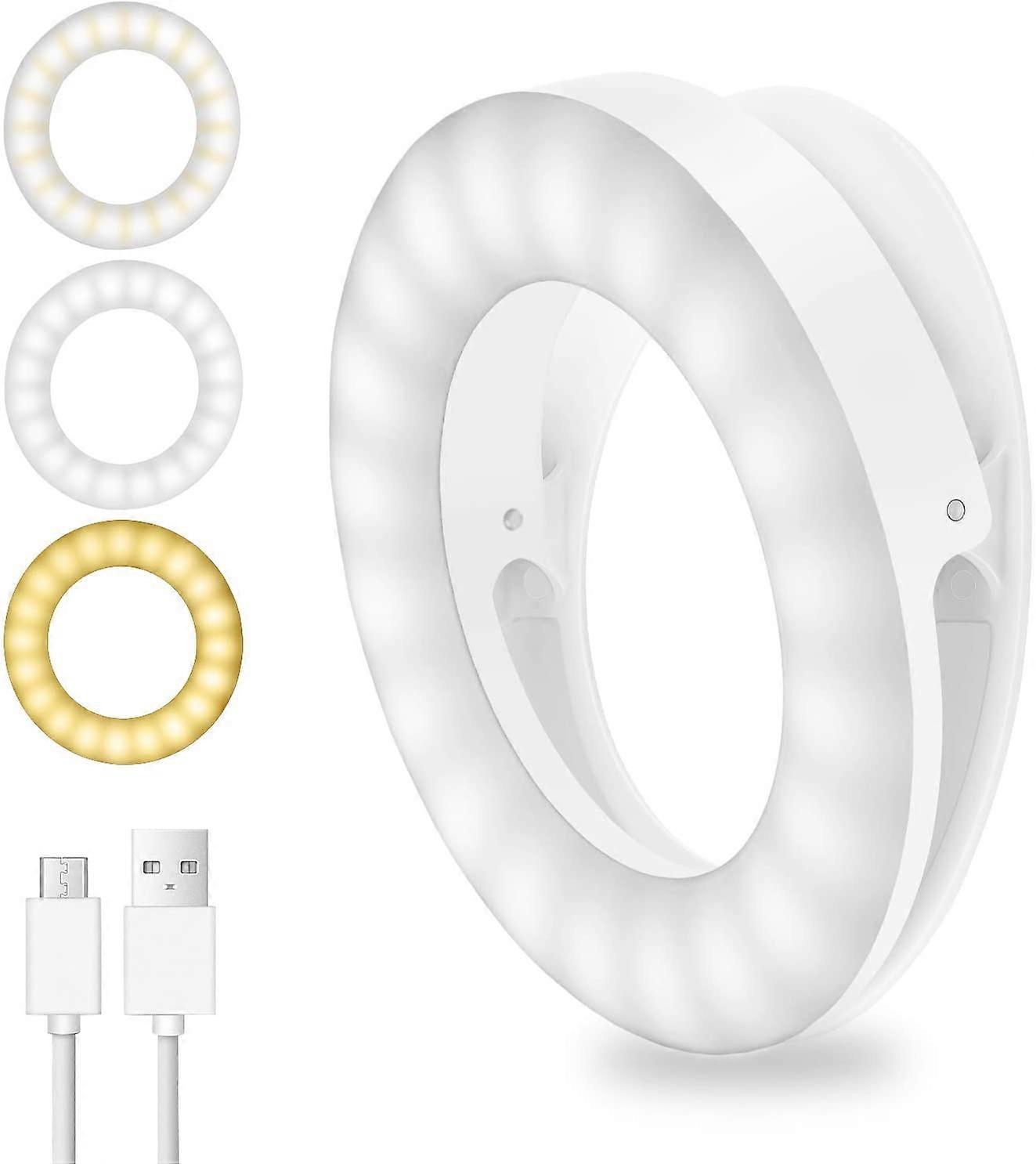 Selfie light, selfie light ring, 40 LED light ring with , mobile phone light ring with USB rechargeable