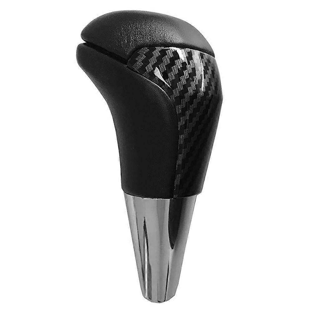For Land Cruiser Carbon Fiber PU Leather Automatic Shifting AT Shifting Pusher Gear Shift Knob Head Cover