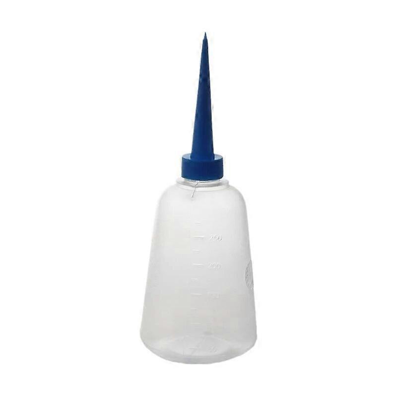 4X 250Ml Clear White Blue Plastic Liquid Glue Applicator Bottle