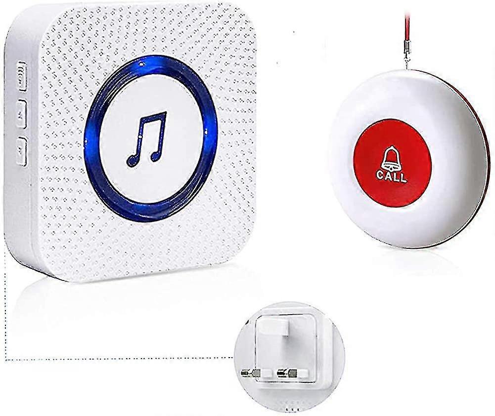 Wireless Caregiver Pager/buzzer Call Bell/safetalarm/sos Call Panic Button 500+ Feet Plu