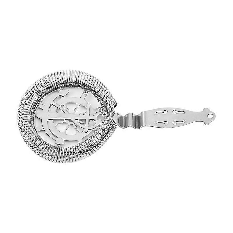 Cocktail Strainer with Spring(B), Stainless Steel Bar Strainer for Bartender, Ice Filter, Easy to Clean Bar Tool for Bartender
