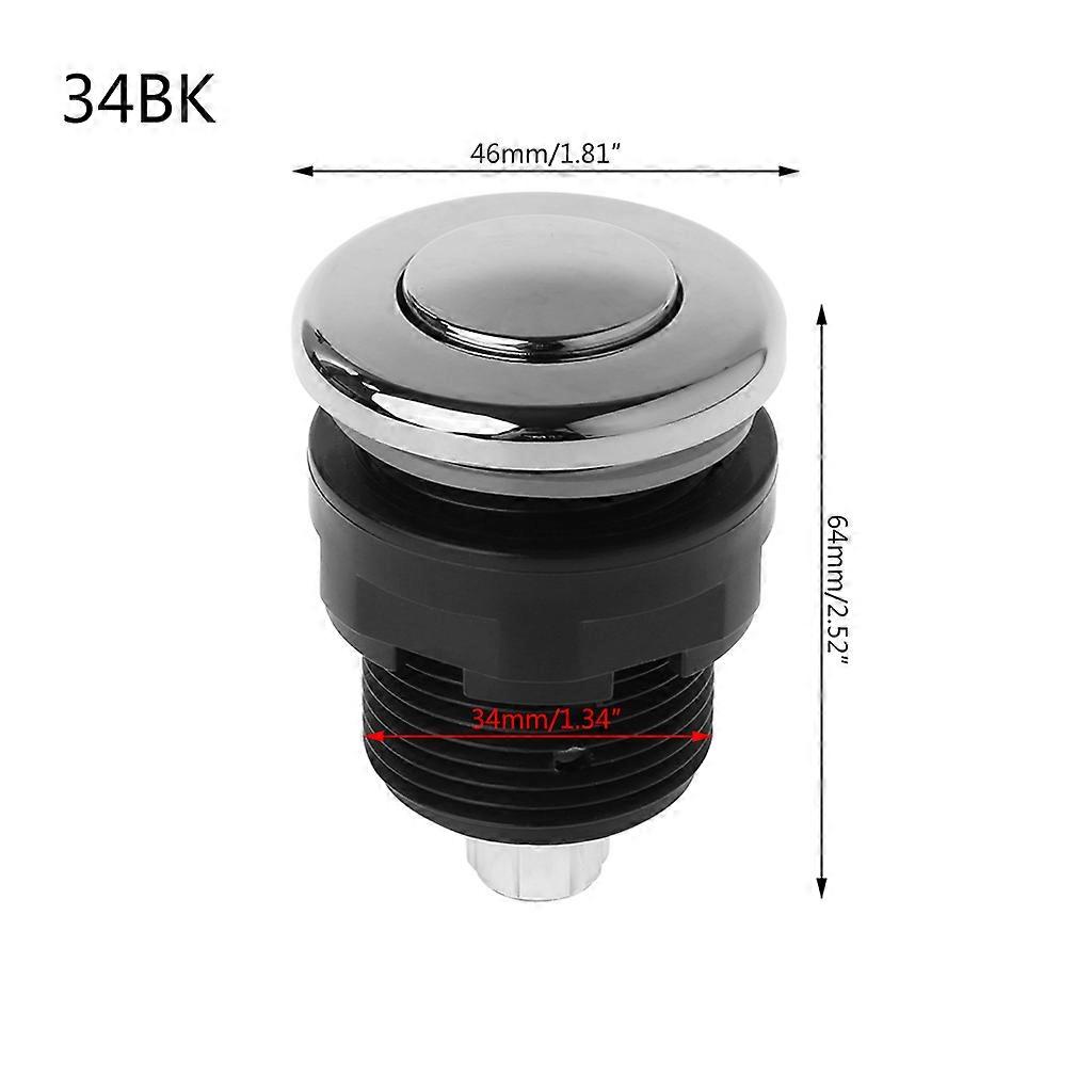 Lufttrycksbrytare på avtrycksknapp för badkarsavfall Whirlpool