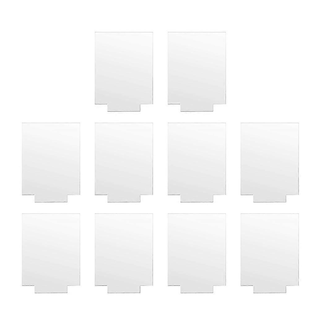 10Pcs Blank Transparent Sheet DIY Seating Card Placing Blank for Wedding Table