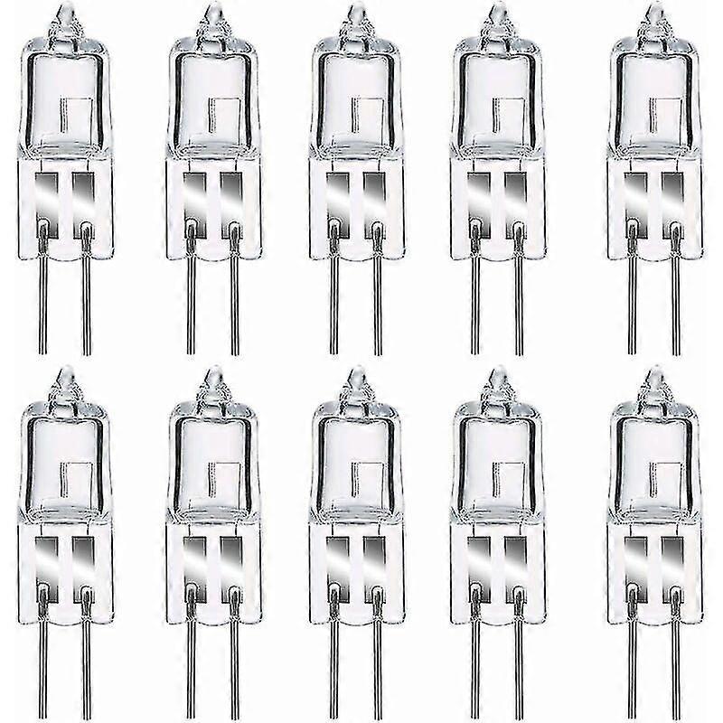 لمبات الهالوجين G4 35w 12v، أبيض دافئ 2800k، كبسولة شفافة قابلة للتعتيم 10 قطع