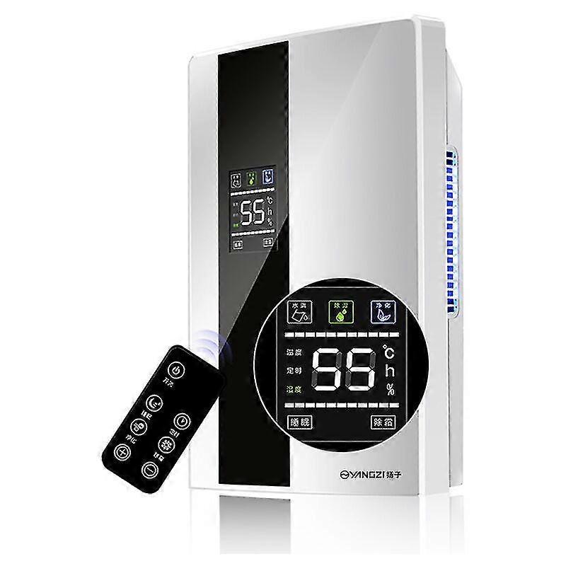 Dehumidifier 600ml/day, Quiet Electric Dehumidifier With 2500ml Tank, Continuous Drainage, 24h Remote Control Timer, Dehumidification Of Rooms Up To 2