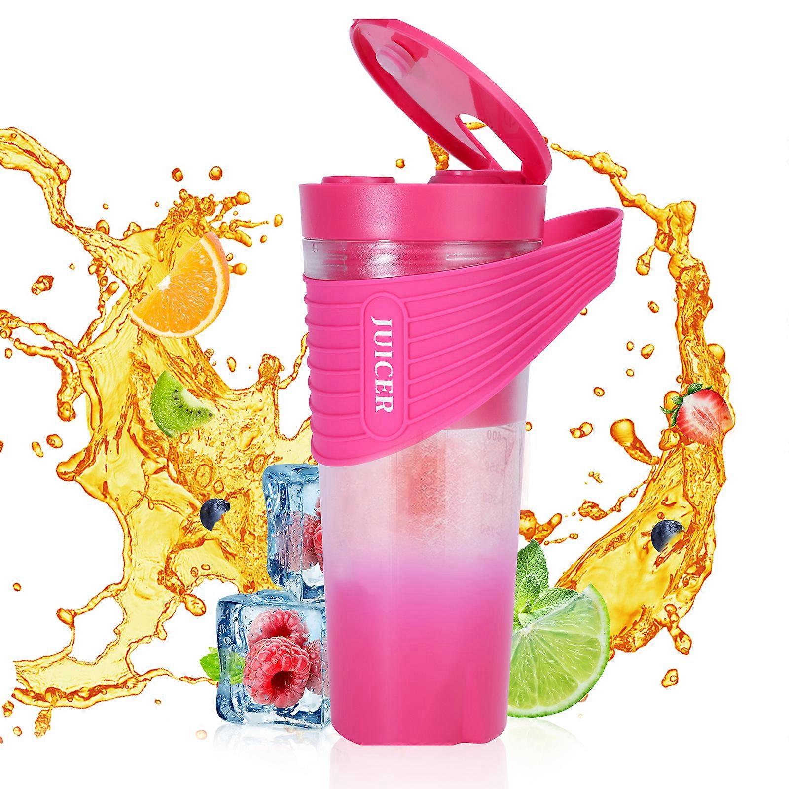Portable Blender for Shakes and Smoothies 4000mAh Type-C Rechargeable 460ml Personal Blender with 6 Sharp Blades Powerful 22000r/m Juicer Cup for Trav