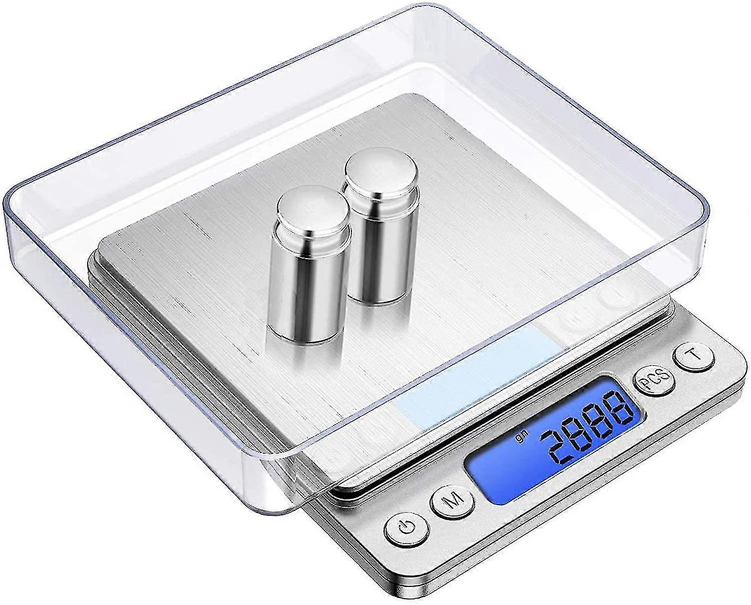 Digital Kitchen Scale 3000g/0.1 - Stainless Steel Platform Scale, Lcd Display, Auto Off