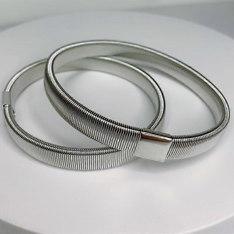 Anti-Slip Sleeve Metal Armbands Stretch Elastic Armbands Bracelet Sleeve Holders 1 Pair