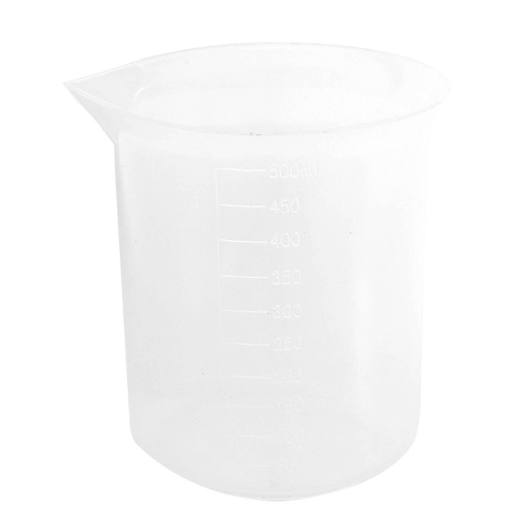 Juego de 4 vasos de precipitados de plástico Labs 50 ml 150 ml 250 ml 500 ml (transparente)