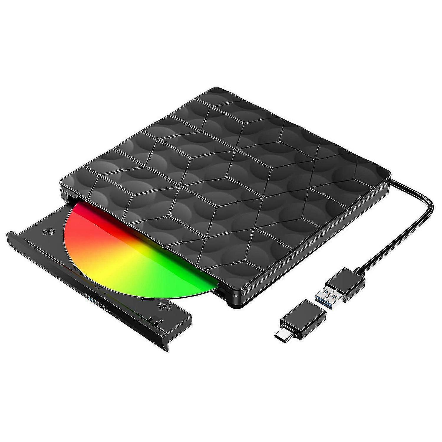 External Cd Dvd Drive, Usb 3.0 Type C Dvd Drive Portable Cd/dvd-rw