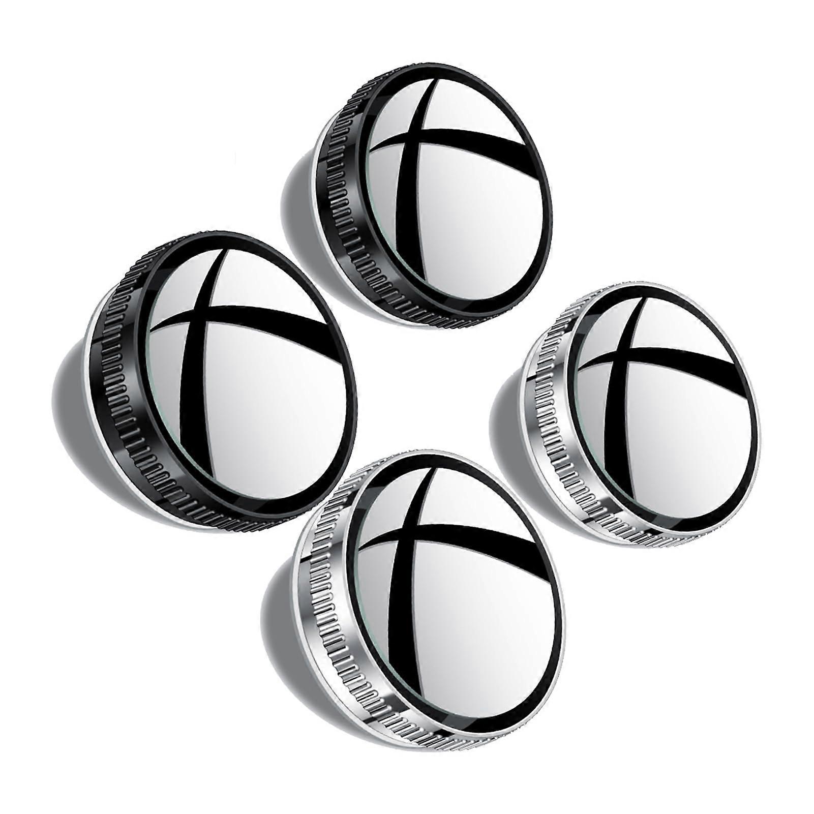 2 Pairs Rearview Mirror Blind Spot Convex Mirror Upgraded Crash Frame HD-compatible Wide-Angle View 360-degree Adjustable Angle Easy Install Car Side 