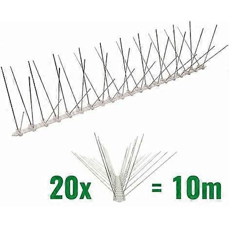Quality Anti-Pigeon Spikes - 10 Meter 4 Rows in Polycarbonate Effective Bird Control Solution