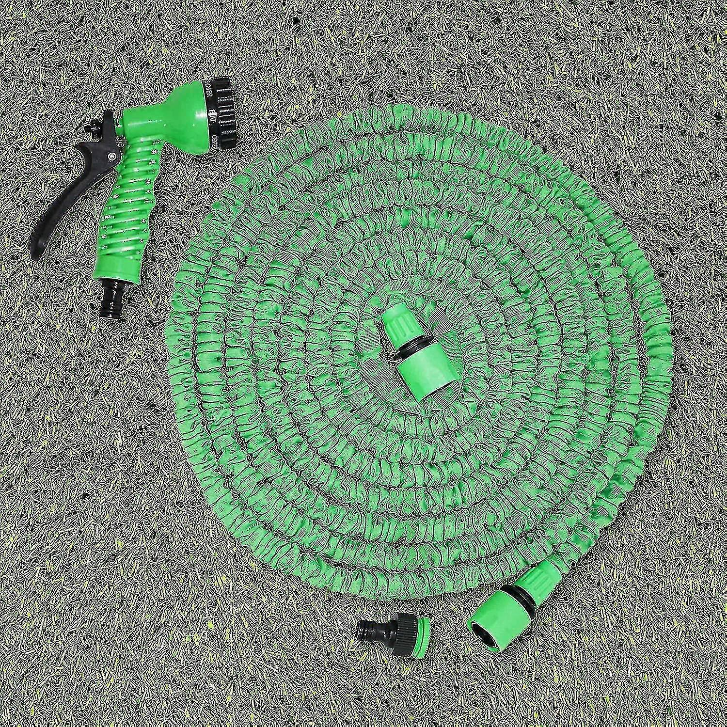 15m Garden Expandable Garden Hose, Collapsible Hose With Hook, 7 Functions, Expandable Garden Hose With 7 Jets