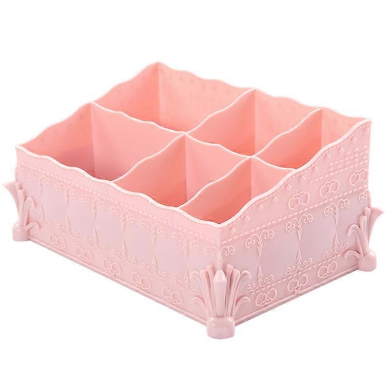 Cosmetic Storage Box High Durability Multi-compartments Large Capacity Fade-Resistant Wide Application Space-saving ABS Multi-Grids Cosmetic Storage B