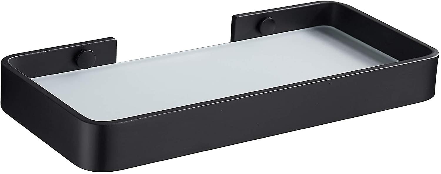 Black Shower Shelf, Storage Box 25cm