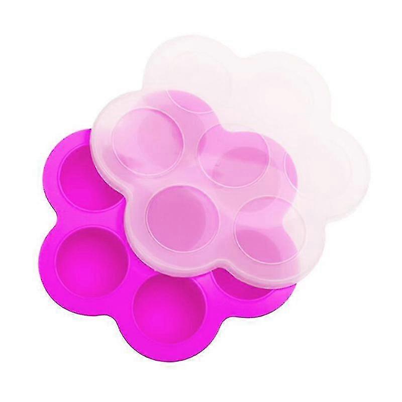 7-hole Silic Weaning Ice Tray Stora Container W/ Lid