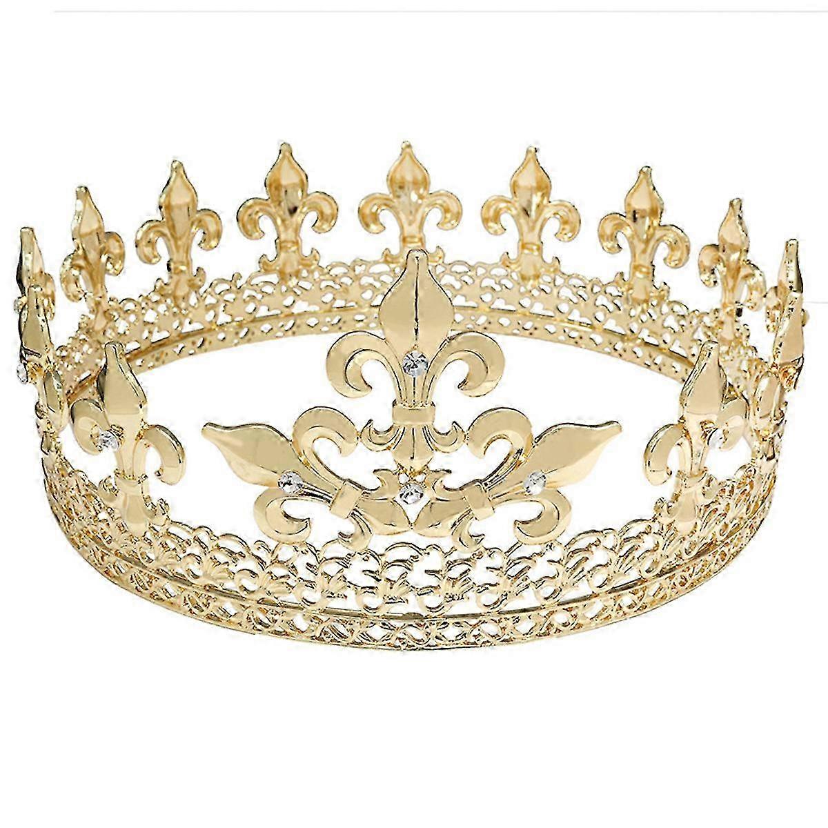 King Crown Tower Style Tiara Boy Men Headpiece