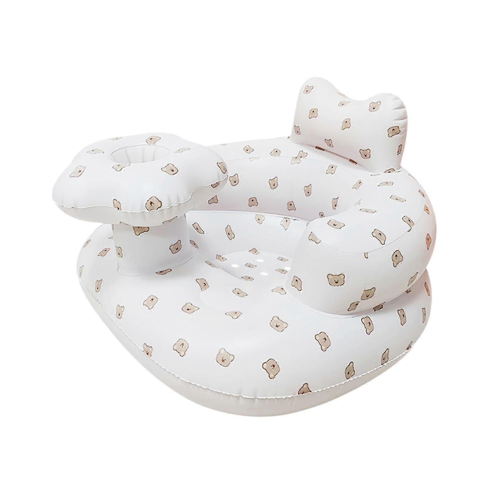 מושב מתנפח לתינוק נייד משאבת אוויר מובנית תמיכה אחורית כתר מושב רצפת התינוק