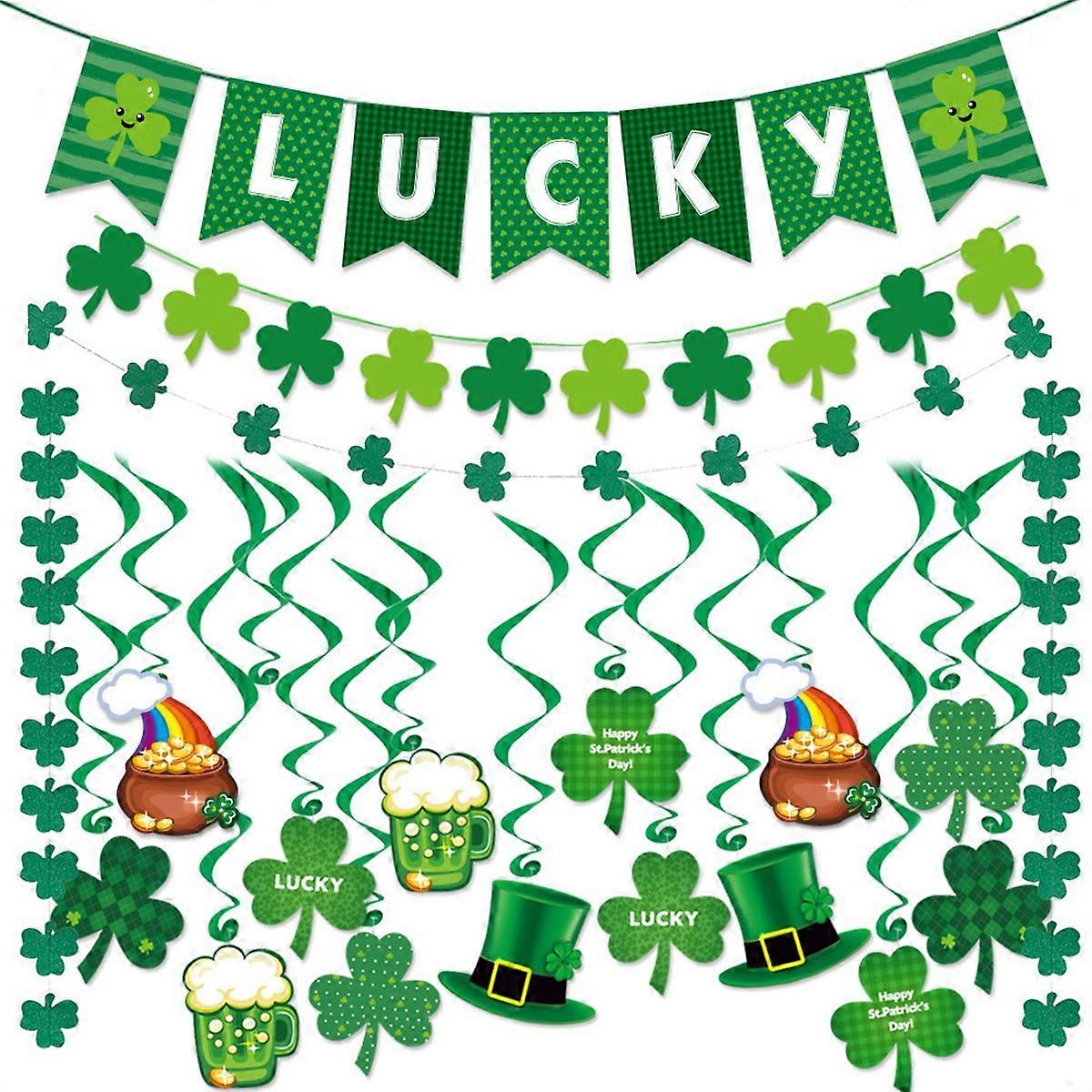 St. Patrick's Day Spiral Banner Set 2 - Vibrant Celebration