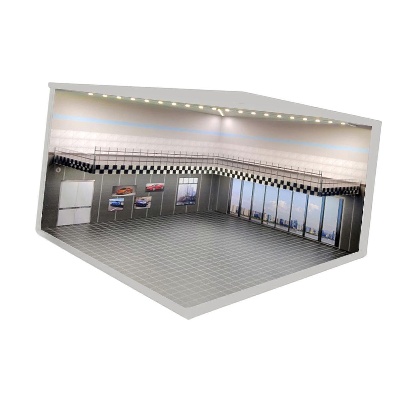 1/64 Model Parking Lot Background Double Layer for Model Cars Figures Layout A