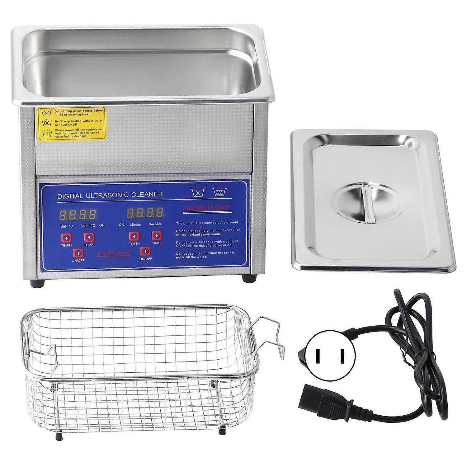 3L Ultrasonic Cleaner Digital Display Industrial Cleaning Machine with Timer and HeaterUS Plug 100V‑
