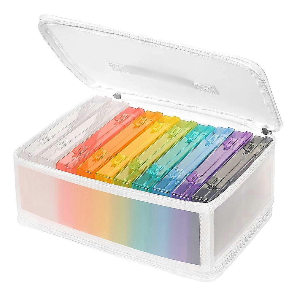 4x6 polegadas Photo Storage Boxes Photo Case com alça, 10 Inner Plastic Photo Keeper, Scrapbook Organiser Container Box