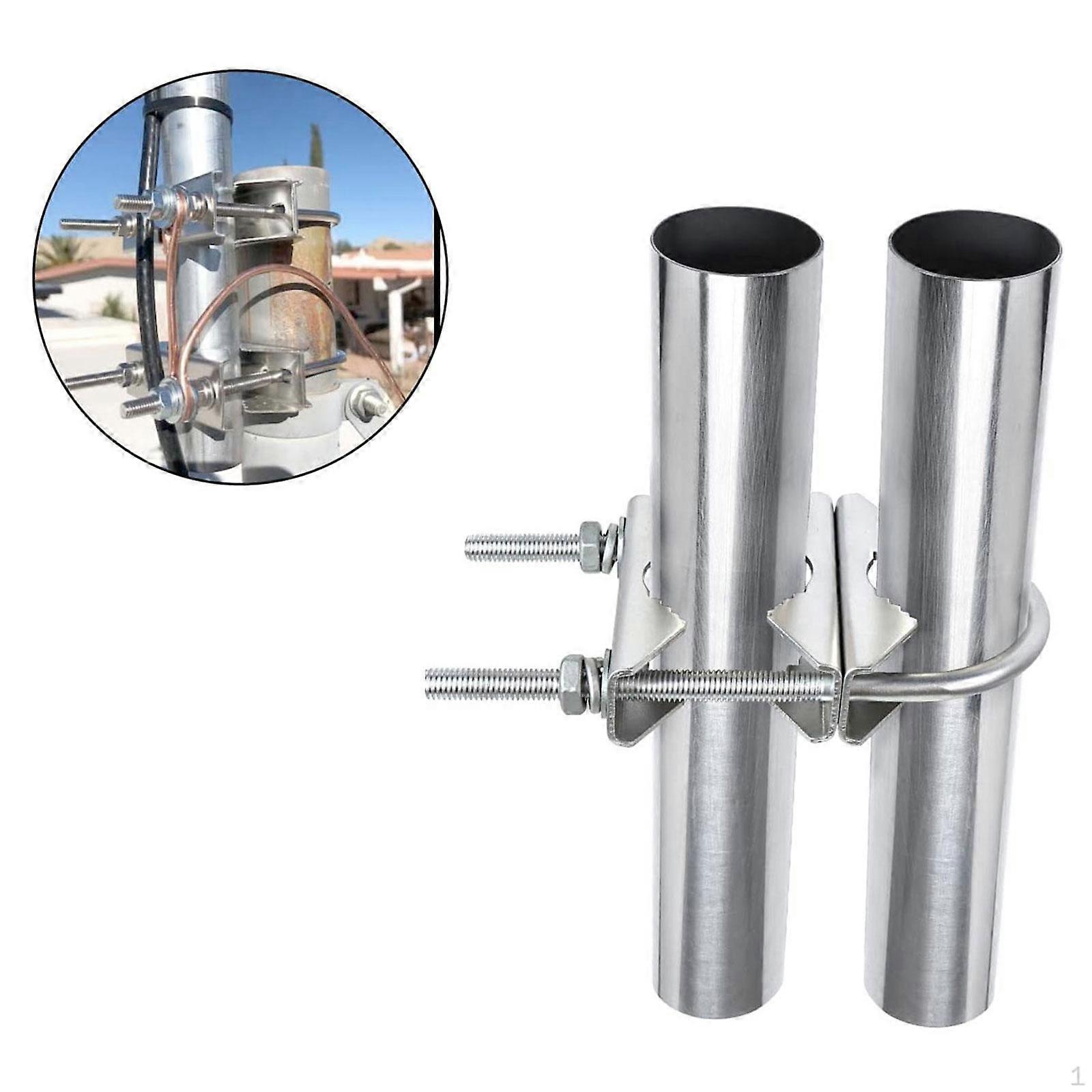 Antenna Mast Clamp Pole to Mount Multifunctional Durable Sturdy for TV Outside Home