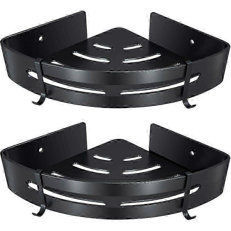 Wall Mounted Shower Shelf Organizer Basket - Black