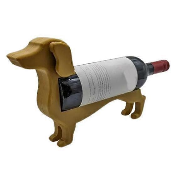 Dachshund Wine Bottle Holder Wooden Dog Shape Beer Bottle Display Stand Organizer Rack Home
