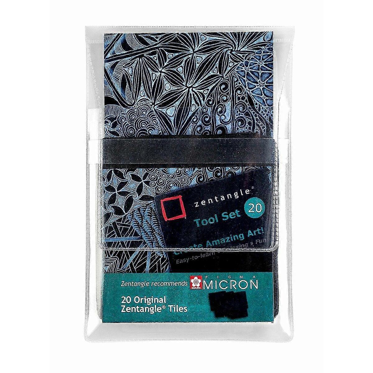 Drawing paper Talens Sakura Zentangle Black 20 Pieces (20 Units)
