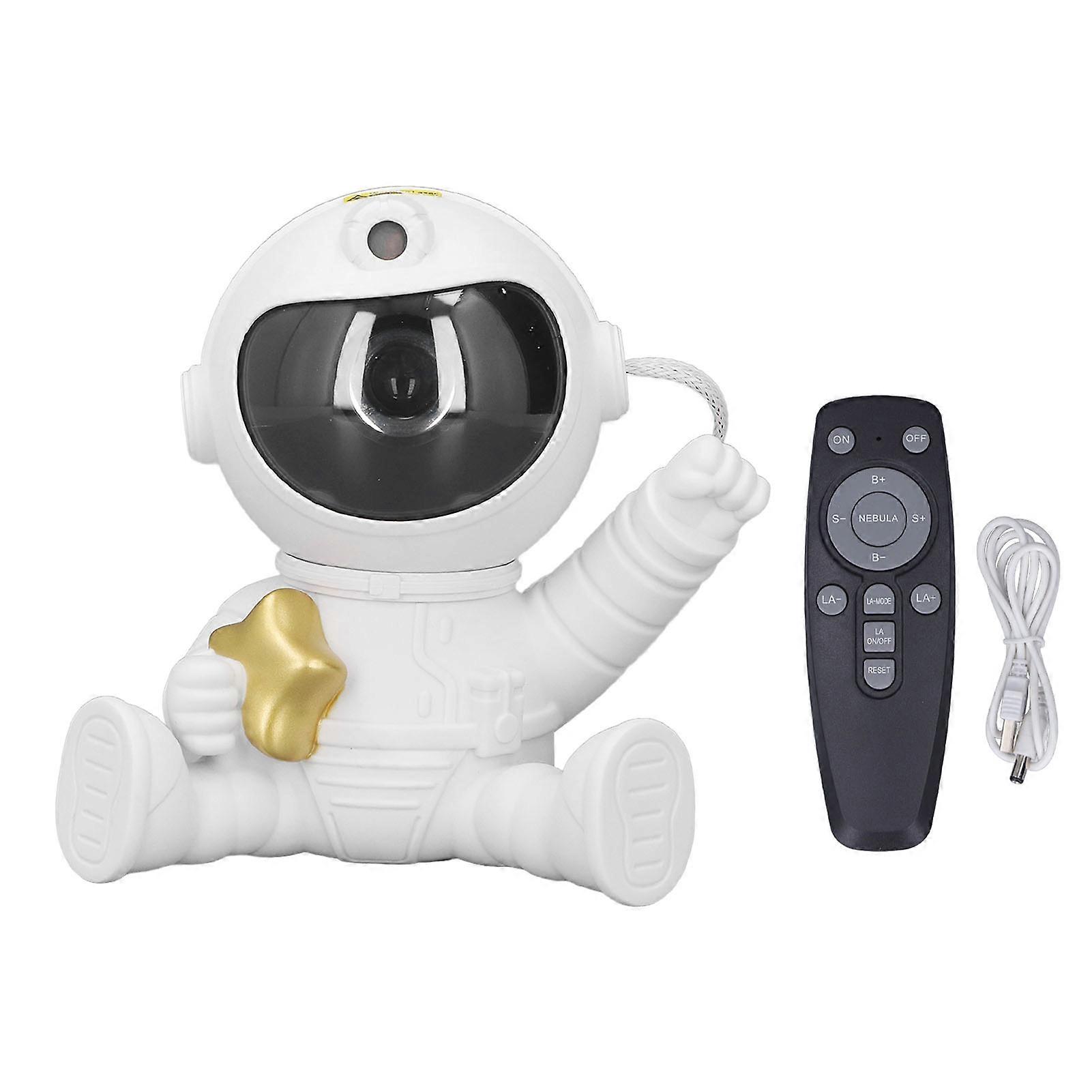 Spaceman Star Projector Light with 8 Effects, 360° Rotation, Remote Control, 5W White