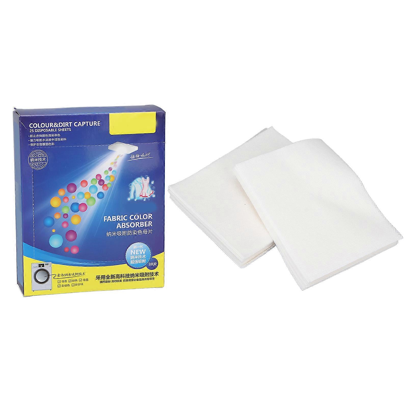 30 قطعة ورقة العناية بالغسيل خالية من العطور تمنع لون الملابس خلط قرص الغسيل للاستخدام المنزلي