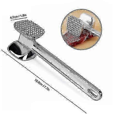 Meat Tenderizing Hammer Tool Double-sided Nails Meat Mallet Meat Hammer, Model: Black