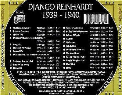 Django Reinhardt Classics 1939 CD